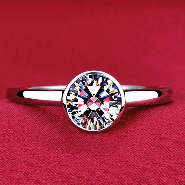 1 Carat Moissanite Diamond Stackable Ring