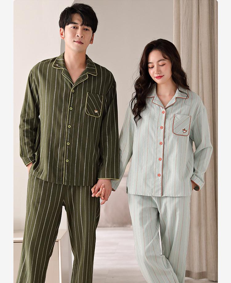 Matching Couples Winter Pajamas Set 100% Cotton