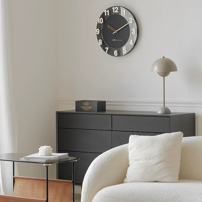 Monochrome Bold Minimalist Silent Wall Clock