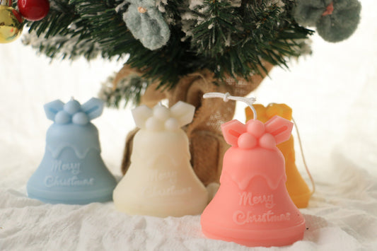 Christmas Bells Scented Real Candles Gift Set of 4