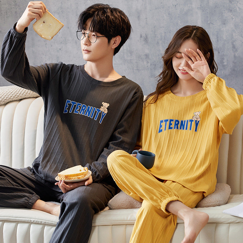 Gullei Couples Matching Breathable Cotton Pajamas Set