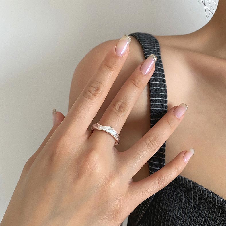 Matching Adjustable Size Couple Rings Set