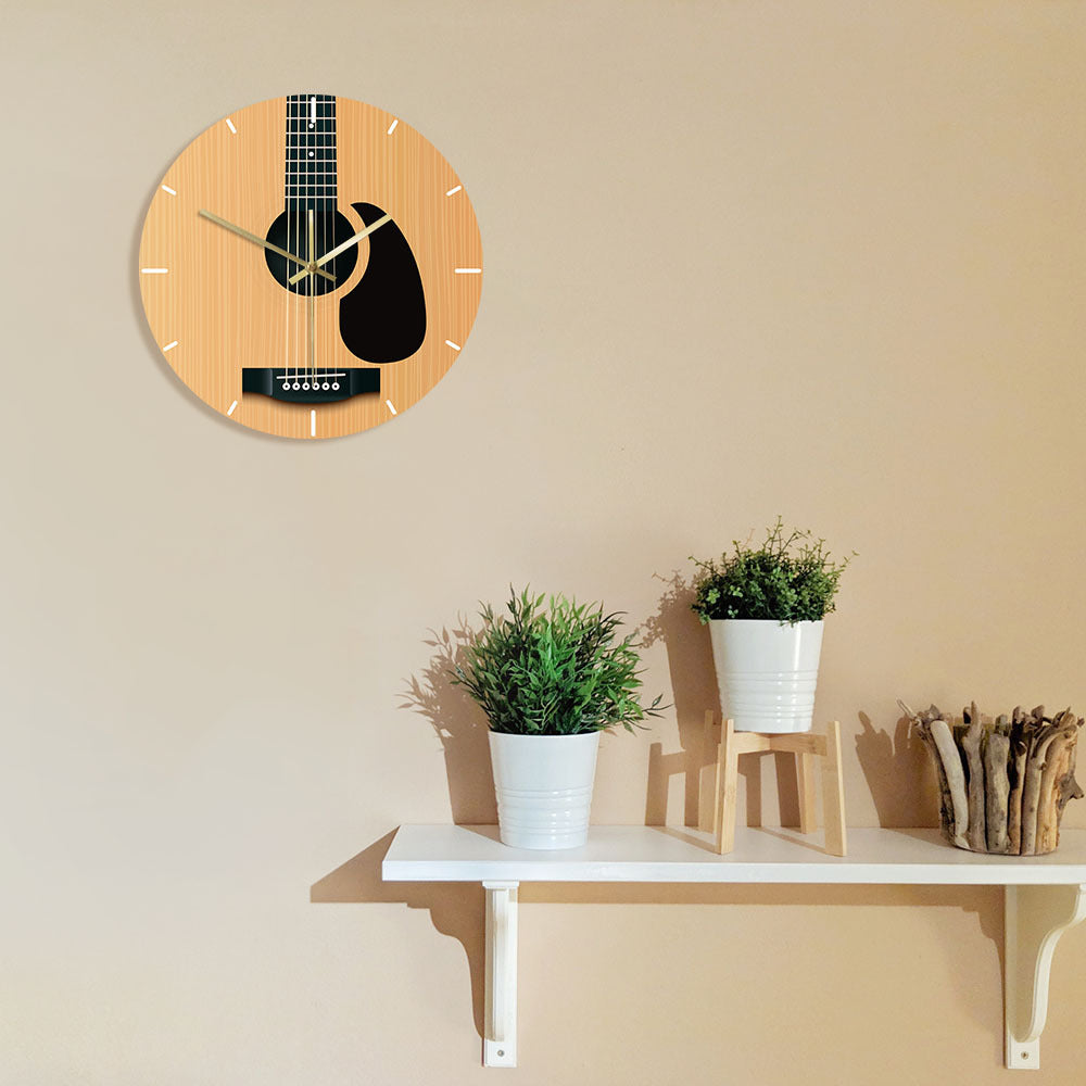 Wall Deco Clock Gift for Guitarist