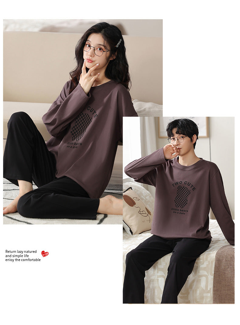 Pajamas Set for Couples Cute Sleepwear Gift for 2
