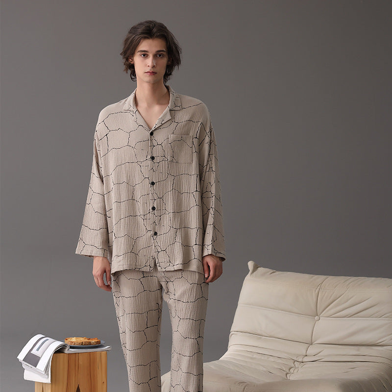 100% Cotton Matching Comfortable Couples Pajamas Set