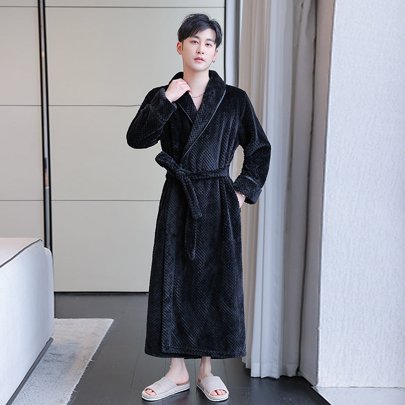 Thickened Flannel Matching Nightgown Set for 2
