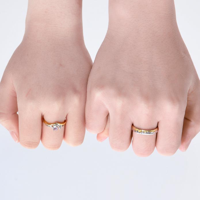 Mountain and Ocean Bff Rings Set for 2