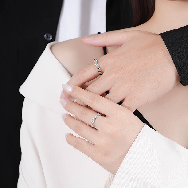 Hearts Couple Promise Rings Gift Set for Two