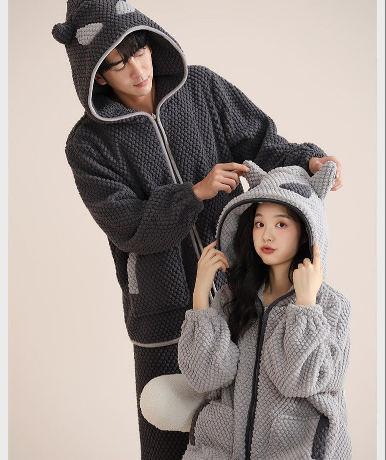 Matching Couple Flannel Pyjamas Set