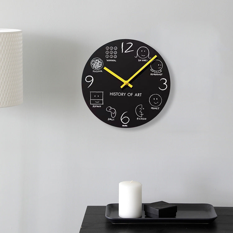Creative Black Circular Silent Wall Clock – Modern & Minimalist Design