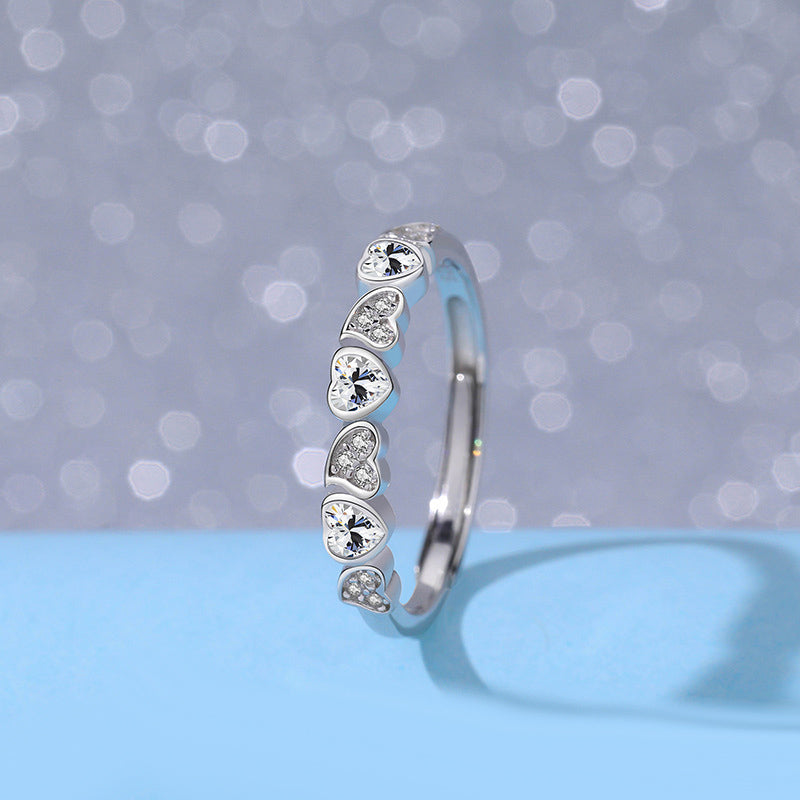 Hearts Couple Promise Rings Gift Set for Two