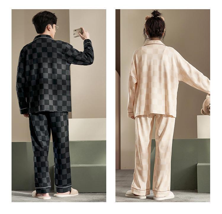 Cute Bear Summer Couple Pajamas Set 100% Cotton