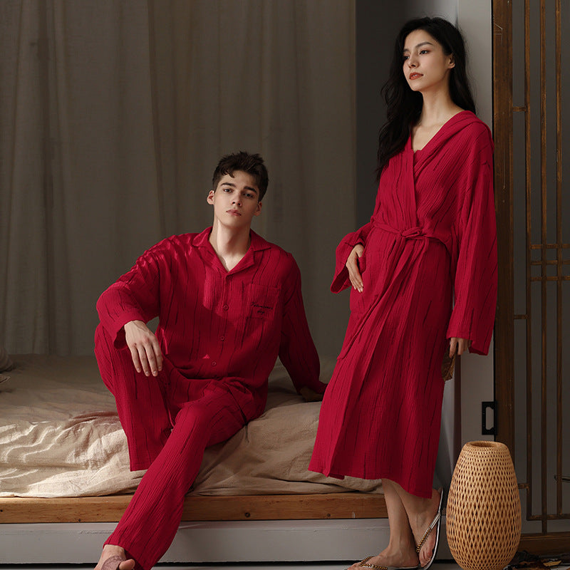 100% Premium Cotton Christmas Couples Pajamas Set