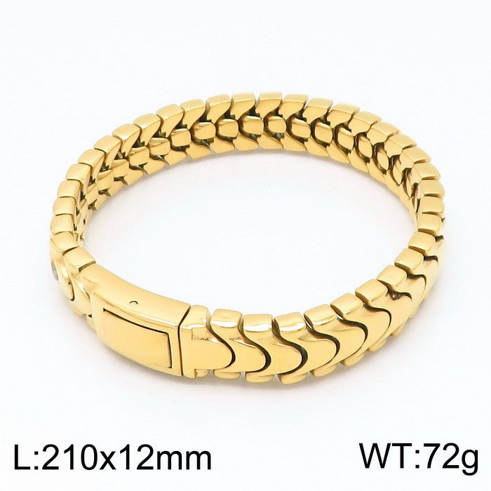 Custom Brushed Mens Bracelet 21cm