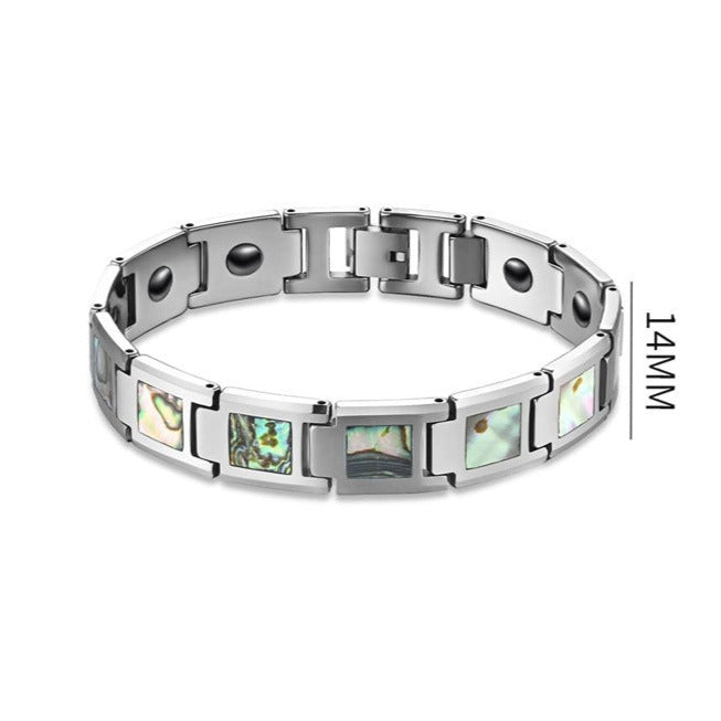 Mens Name Bracelet Magnetic Tungsten 14cm
