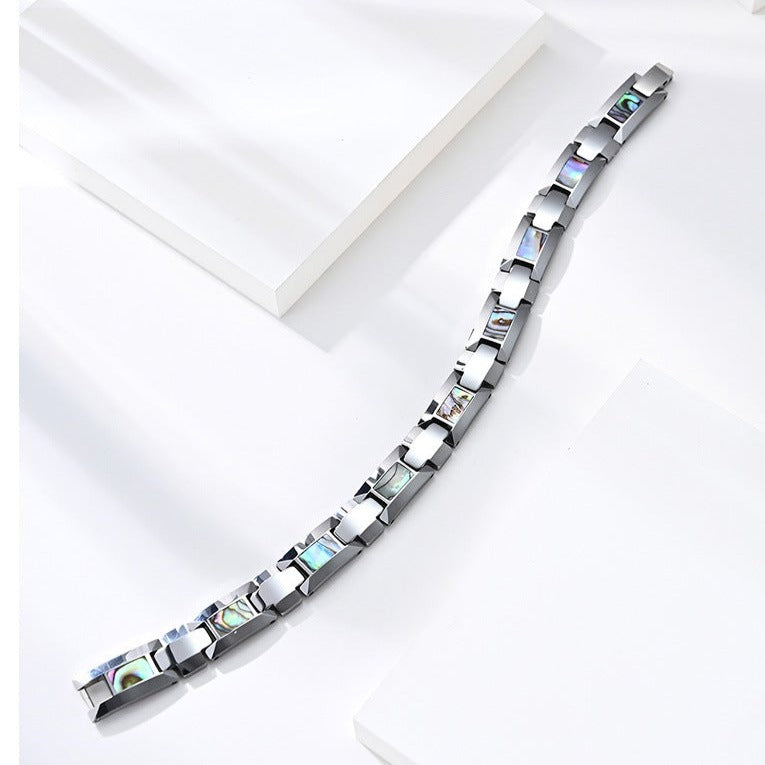 Mens Name Bracelet Magnetic Tungsten 14cm