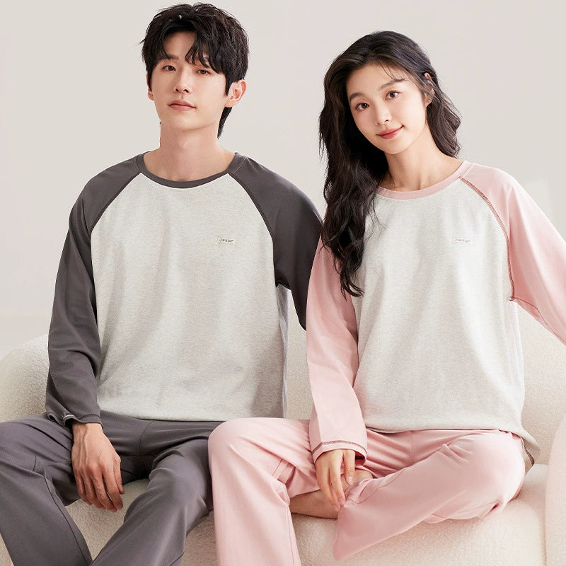 Gullei™ Sporty Pajamas Set Long-Sleeve 100% Cotton