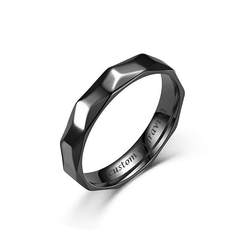 Custom Unisex Rhombus Wedding Ring