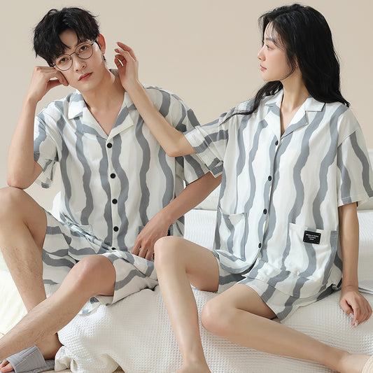 Modal Shorts Summer Pajamas Set for Couples