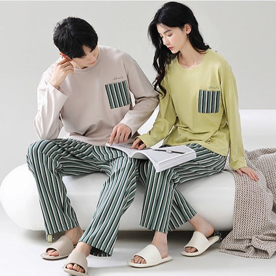 Pure Cotton Comfy Pajamas Set for Men and Women