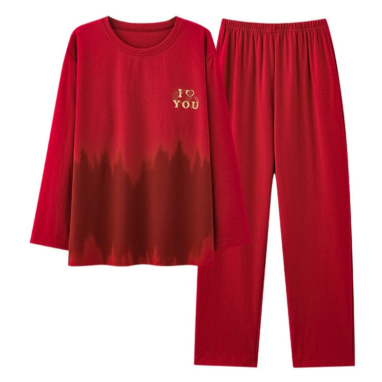 Matching Wedding Sleepwear Red Pyjamas 100% Cotton