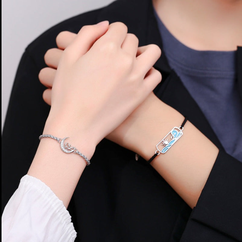 Sun and Moon Bracelets Gift Set for Couples