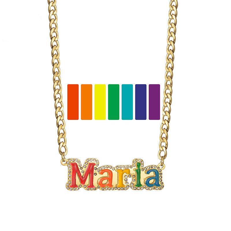 Multi-colored Personal Name Necklace