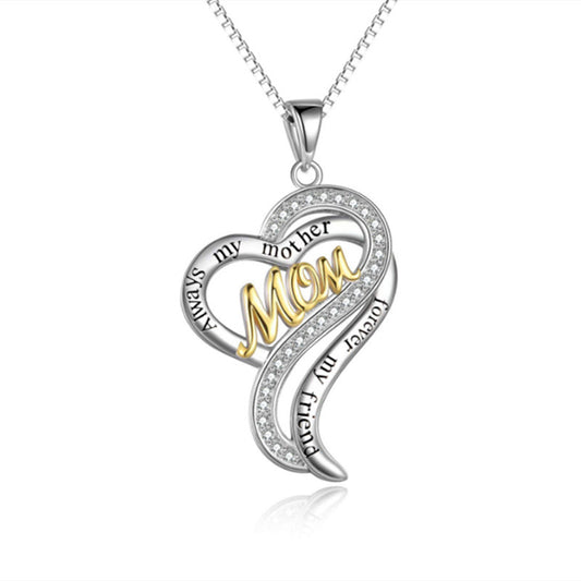 Heart Pendant Necklace Gift for Mom