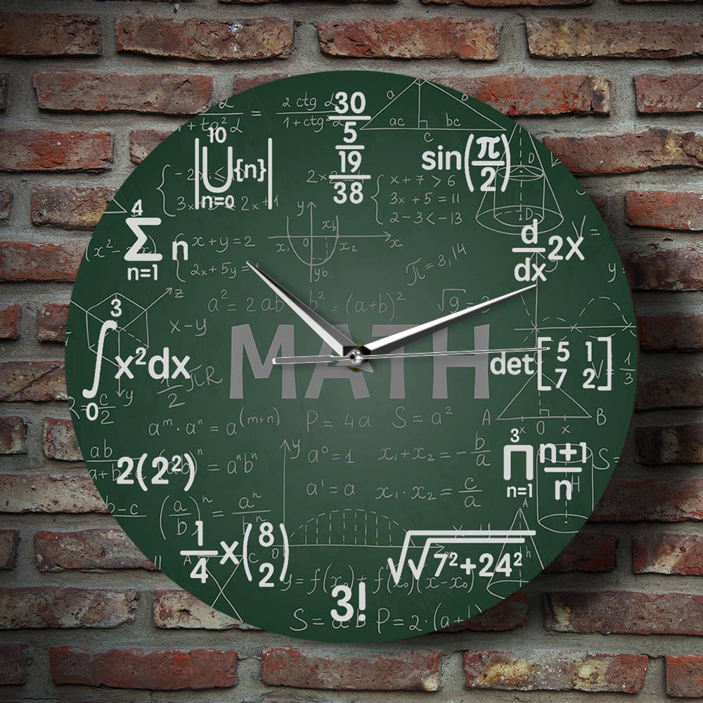 Wall Deco Clock Gift for Math Teacher