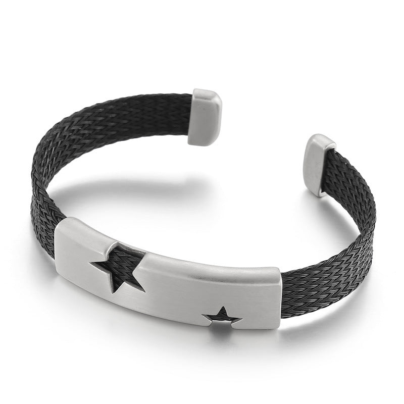 Custom Name Engraved Mens Bangle Bracelet