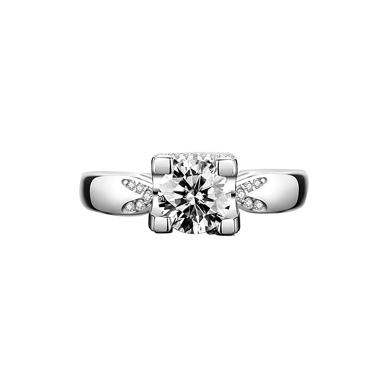 1 Carat Moissanite Diamond Proposal Ring for Her