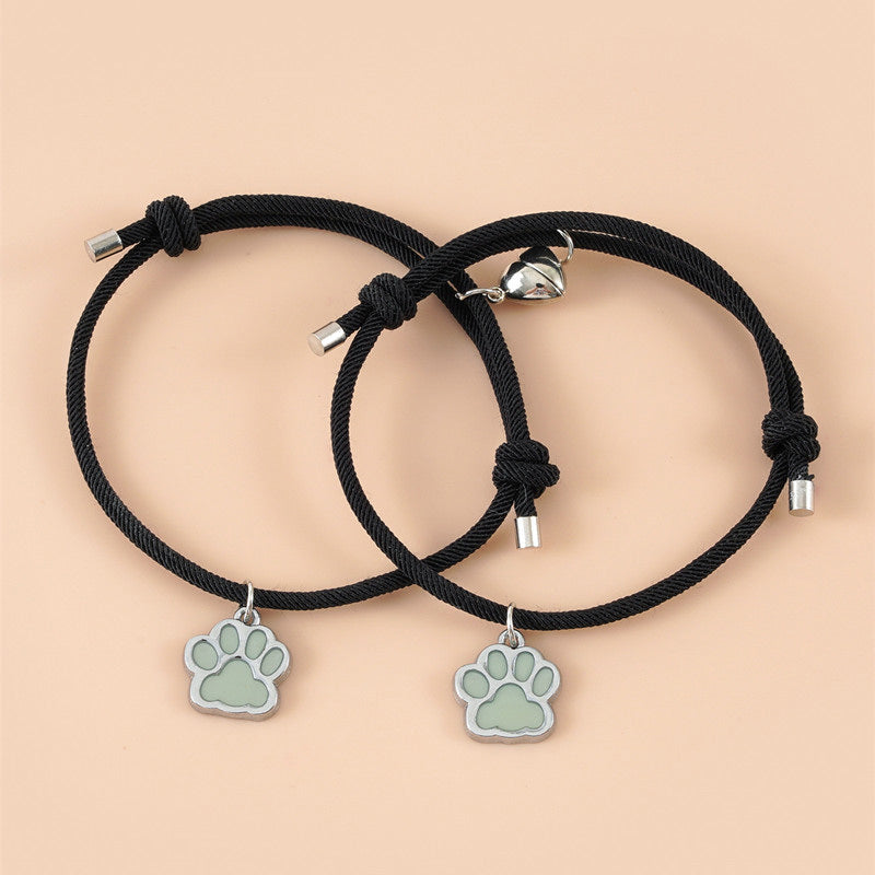 Glow in Dark Magnetic Promise Bracelets Set