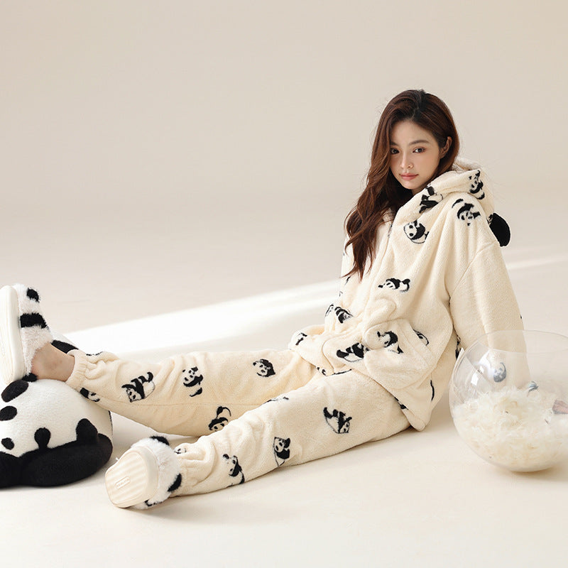 Cute Couples Panda Pajamas Set - Premium Polyester