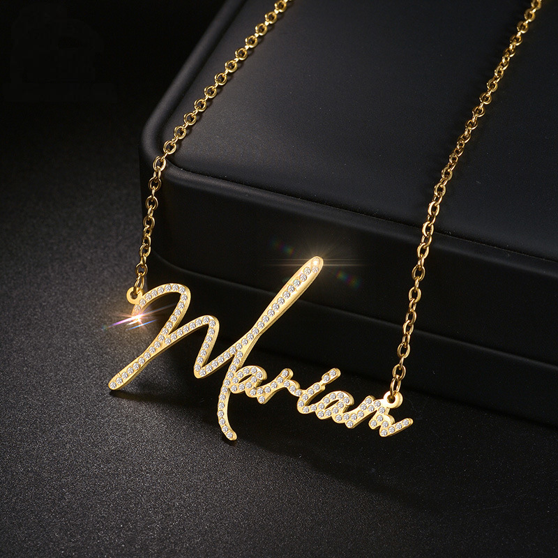 Custom Signature Diamond Necklace