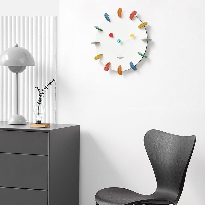 Cute Cat Face Silent Wall Clock for Kids Bedroom