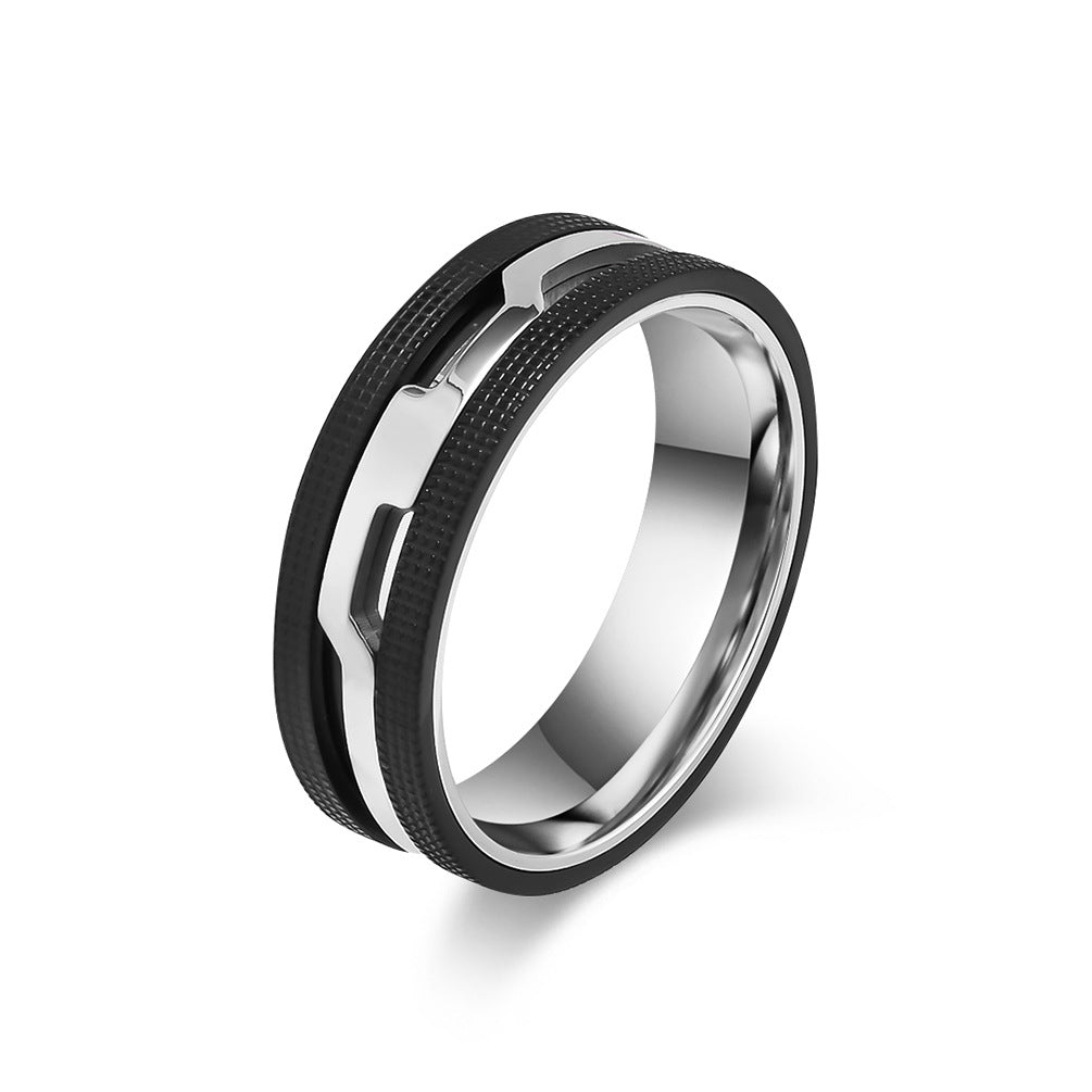 Custom Comfort Fit Beveled Mens Ring 8mm