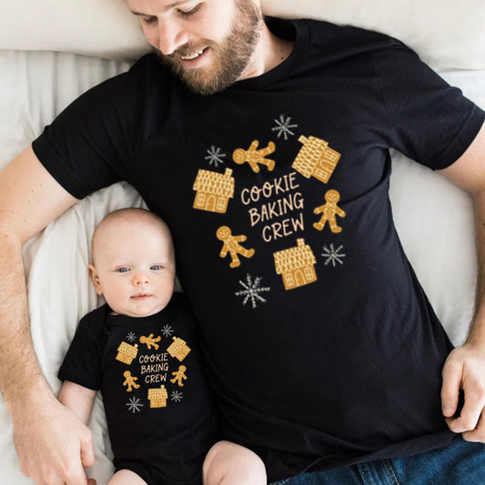 Matching Baker Dad and Son Short-sleeved Shirts