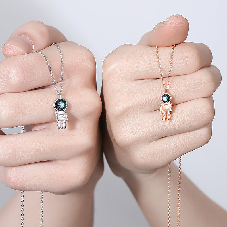 Matching Friendship Necklaces Gift for Space Fans