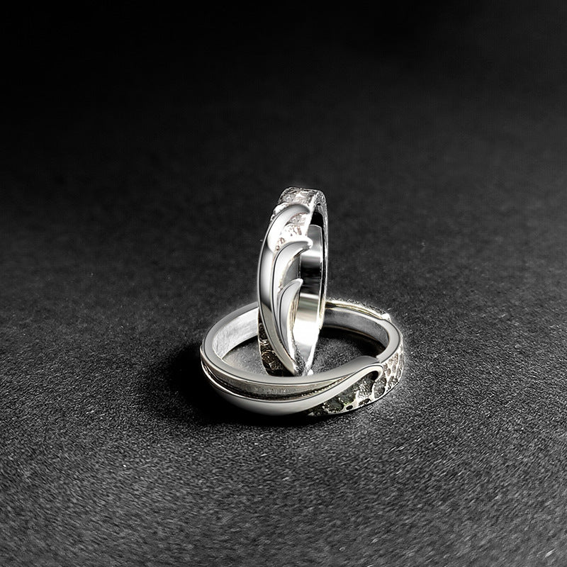 Engravable Vintage Style Matching Wedding Bands Set