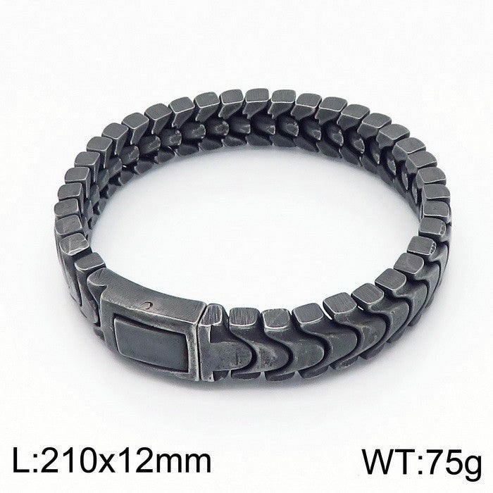 Custom Brushed Mens Bracelet 21cm
