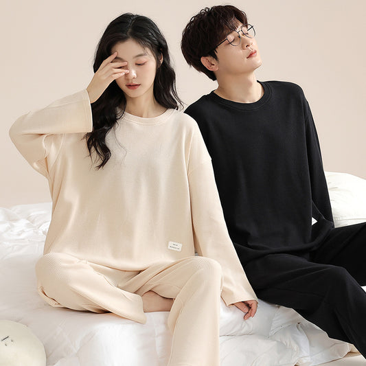 Pure Cotton Winter Pajamas Set for Men and Women
