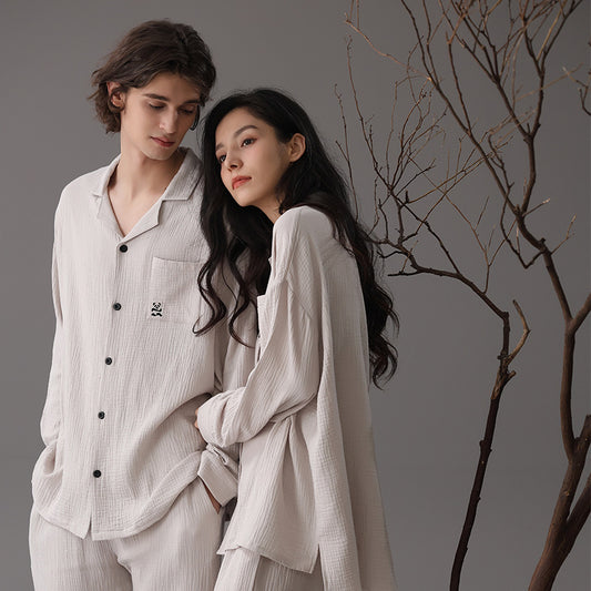 Modern Couples Pajamas Set - Double Layered A-Grade Cotton