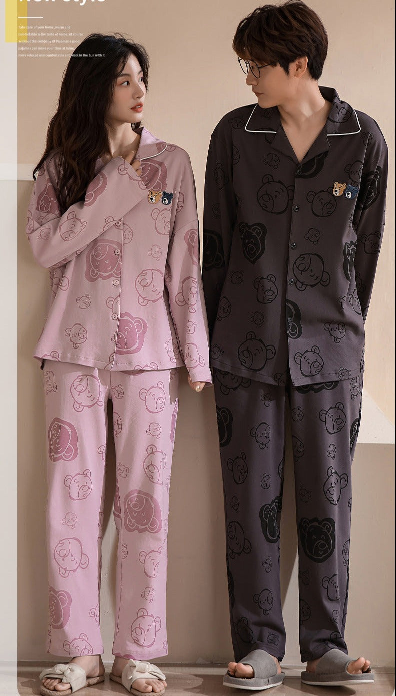 Cute Cartoon Sleepwear PJs Set for Two 100% Cotton