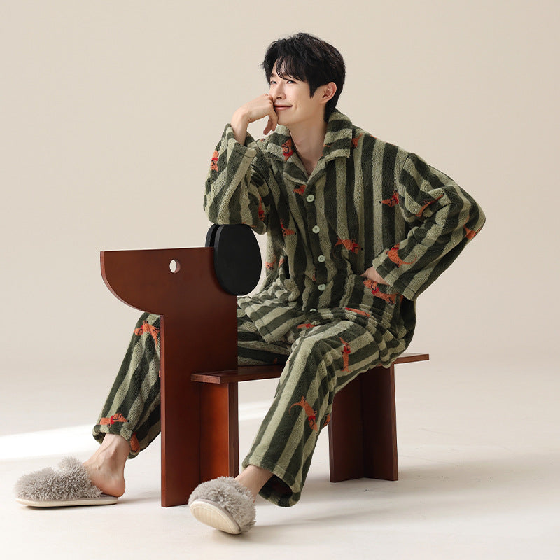 Matching Winter Pajamas for Couples - 100% Thickened Polyester
