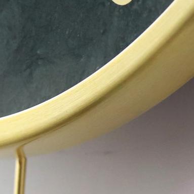 Natural Marble Pendulum Silent Wall Clock (14")