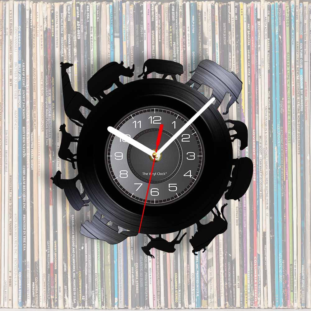 Vinyl Wall Deco Clock Gift for Zoo Caretaker