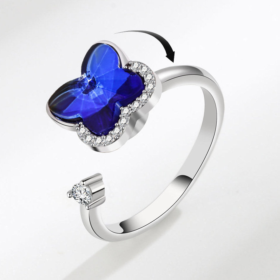 Butterfly Spinner Fidget Ring for Her