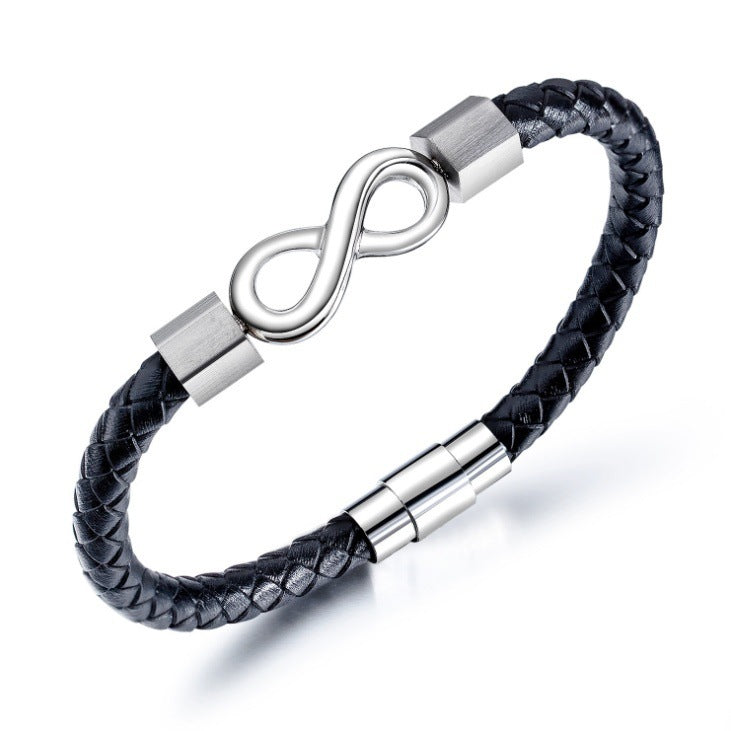 Personalized Infinity Charm Bracelet for Men
