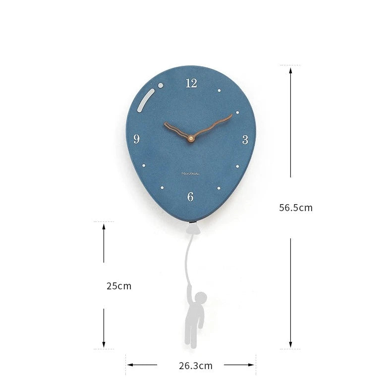 Gullei™ Balloon Shaped Pendulum Analog Wall Clock