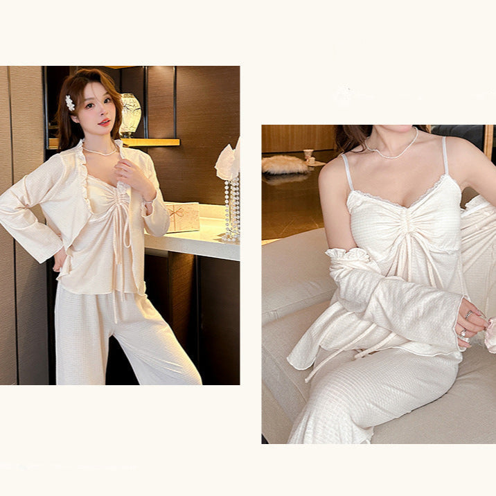 3-Piece Pajamas Set with Padded Bra 100% Polyester